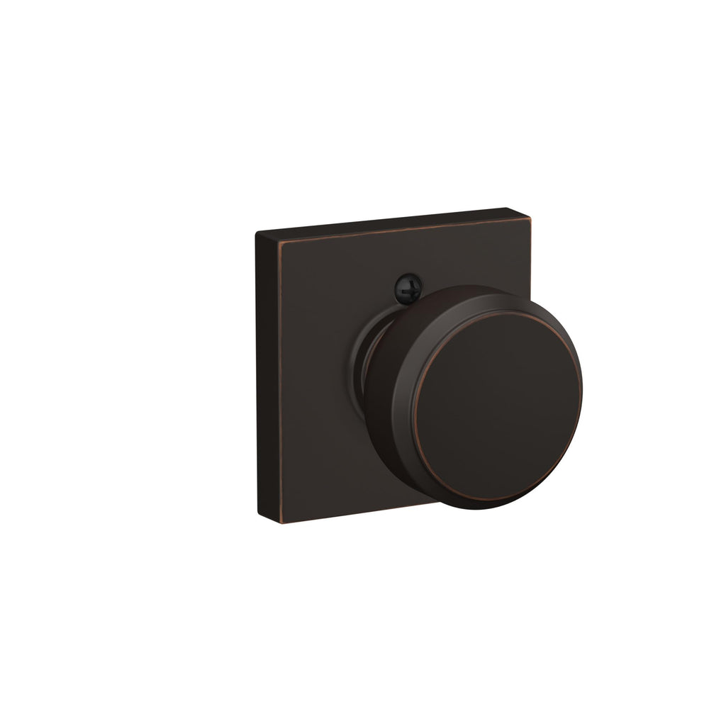 Satin Nickel Passage Door Knob with Trim