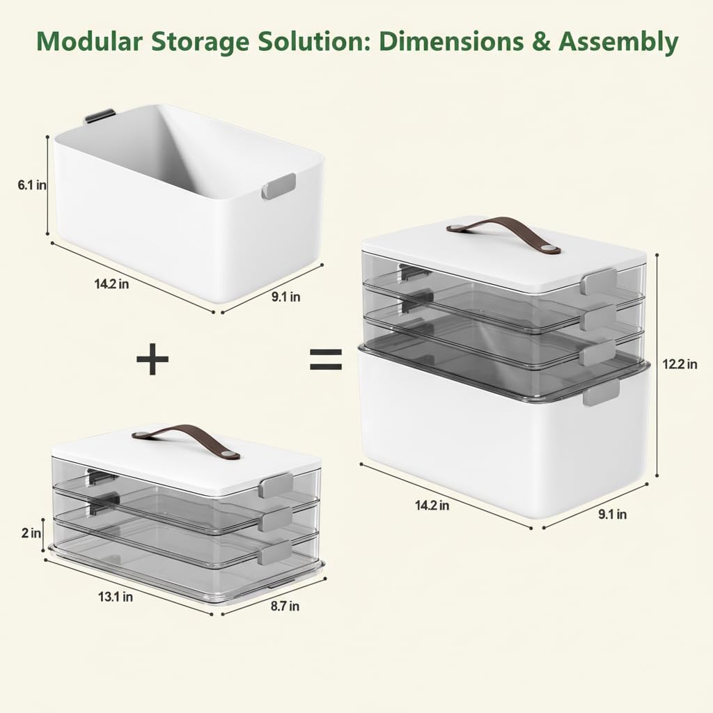 4-Tier Portable Multipurpose Storage Organizer Box