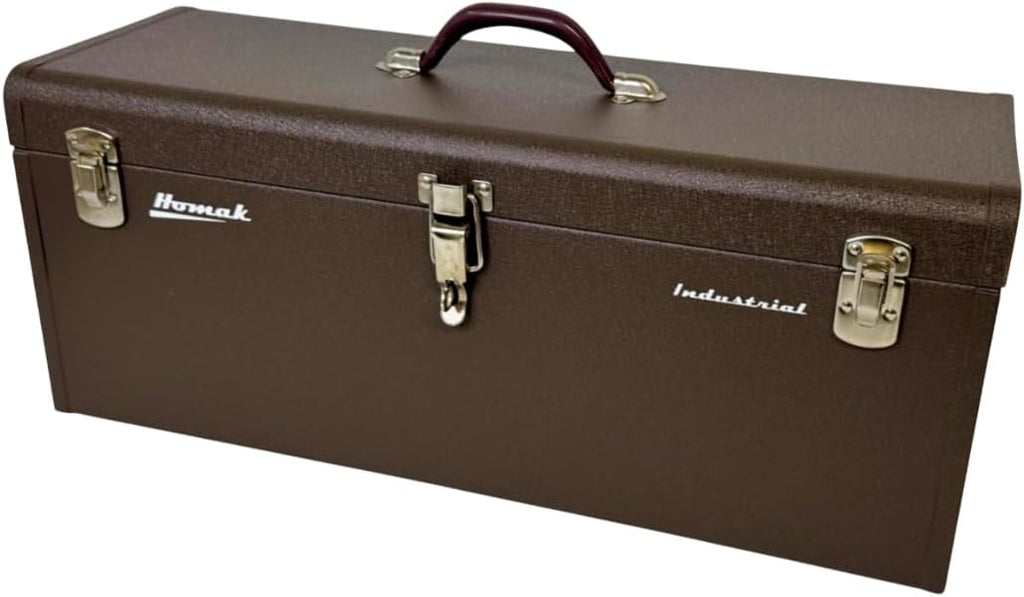 24 Inch Brown Steel Industrial Storage Toolbox