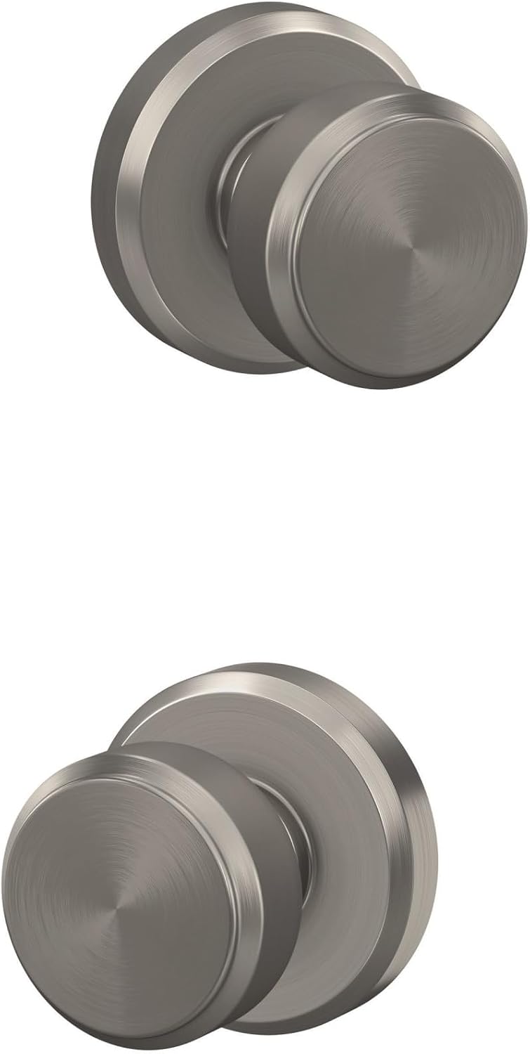 Satin Nickel Passage Door Knob with Trim