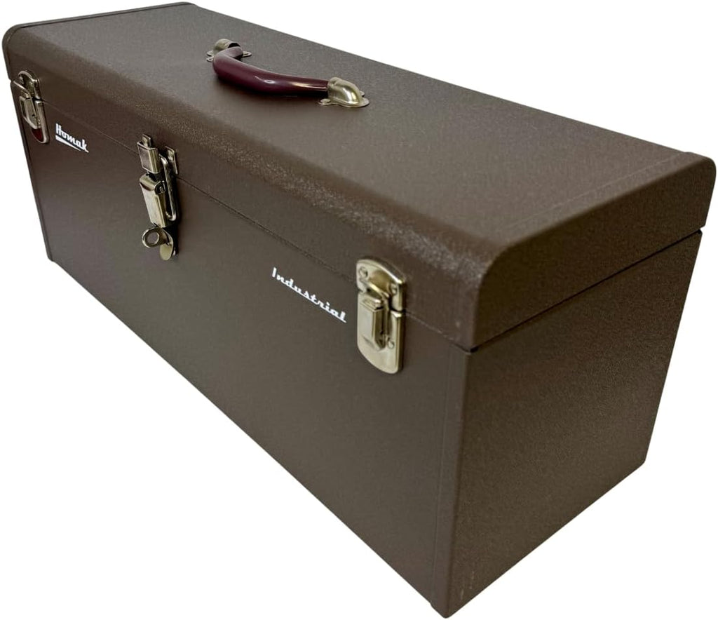 24 Inch Brown Steel Industrial Storage Toolbox