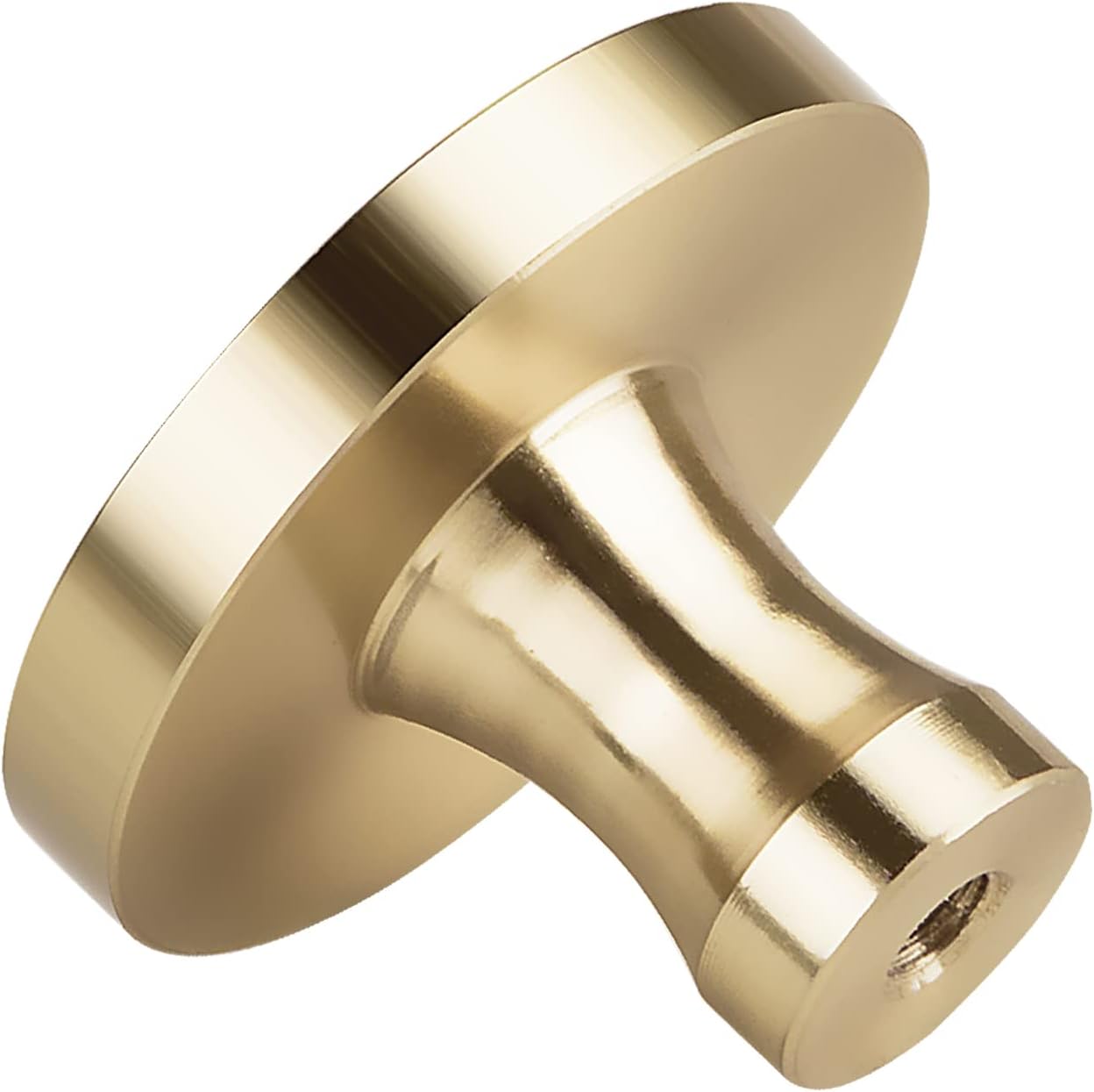 Gold Brass Round Cabinet Knobs 10 Pack 32mm