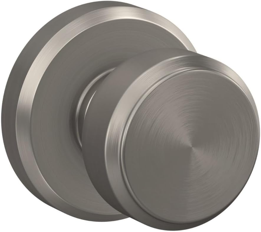 Satin Nickel Passage Door Knob with Trim