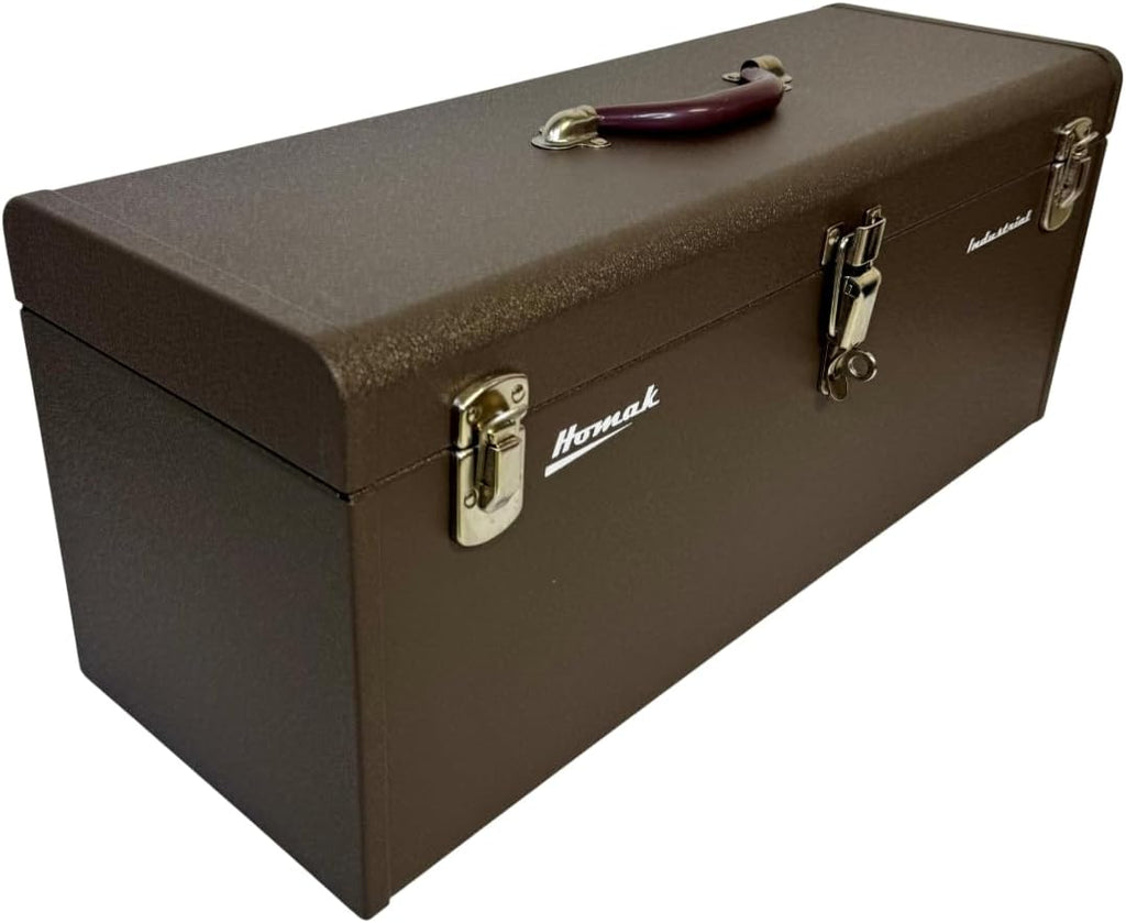 24 Inch Brown Steel Industrial Storage Toolbox
