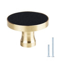 Gold Brass Round Cabinet Knobs 10 Pack 32mm