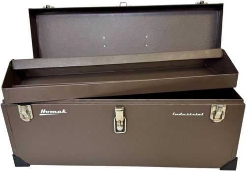 24 Inch Brown Steel Industrial Storage Toolbox