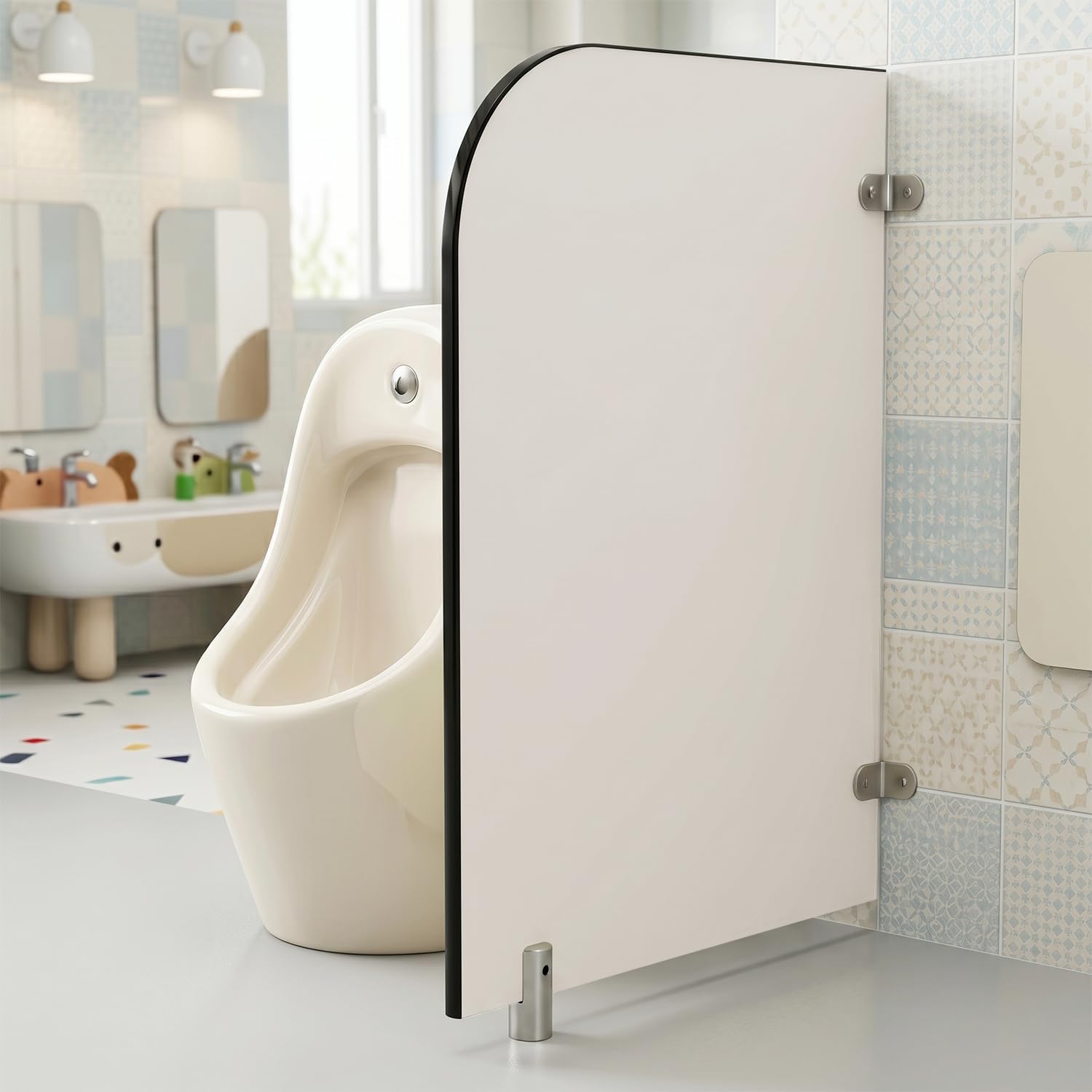 Wall Mounted Urinal Privacy Partition For Nursery