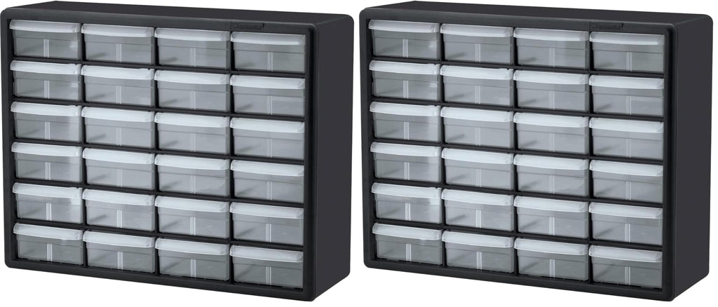 Black 26-Drawer Multipurpose Plastic Storage Cabinet