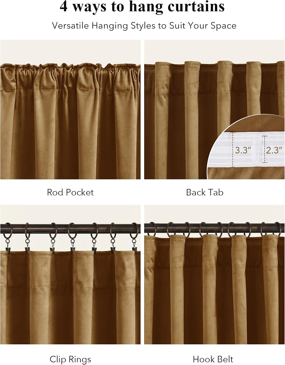 Luxury Velvet Blackout Curtains 2 Panels 84 Inch