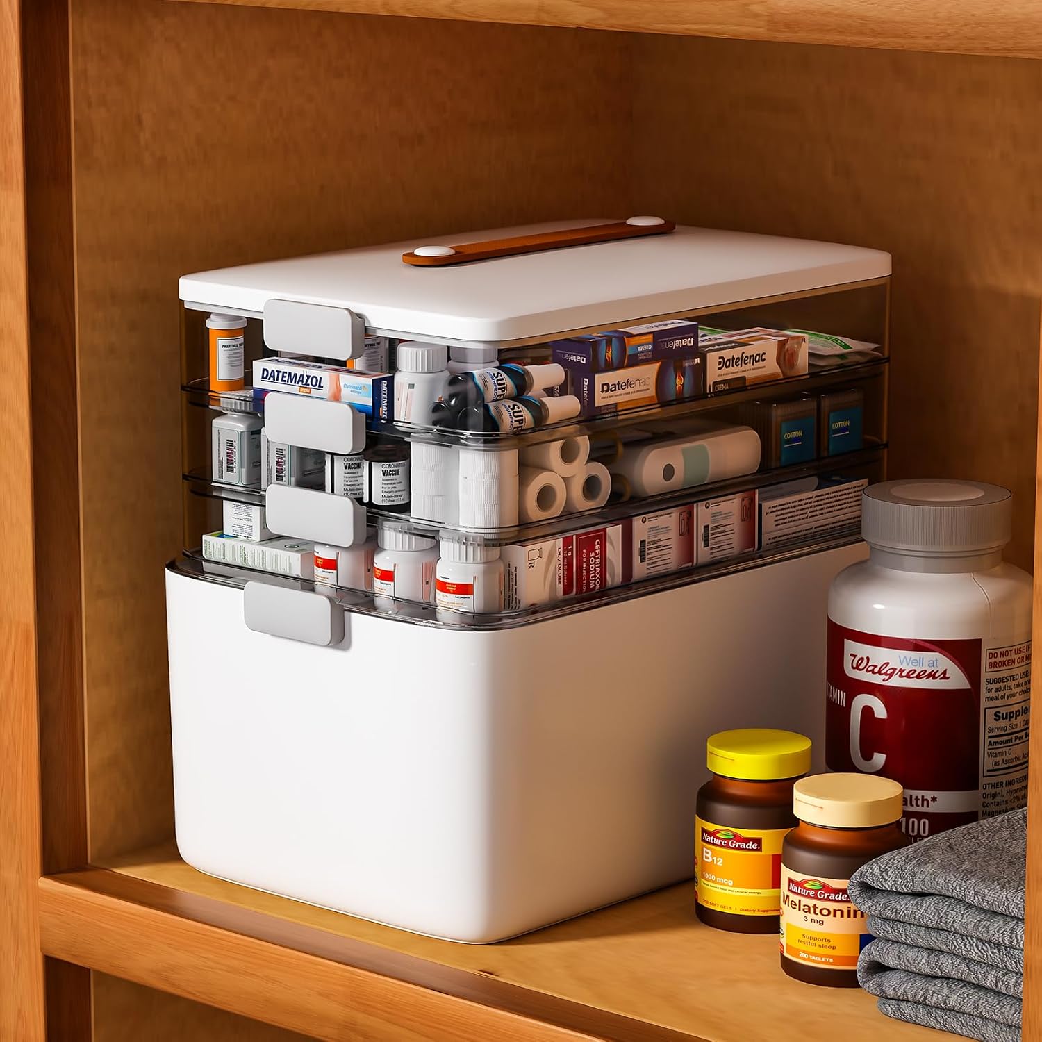 4-Tier Portable Multipurpose Storage Organizer Box