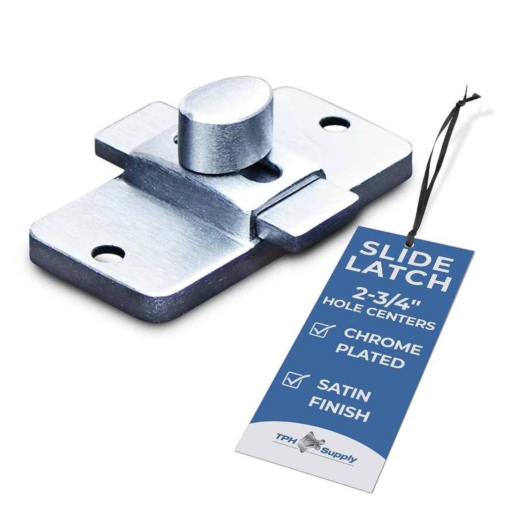 Chrome Surface Mount Bathroom Stall Slide Latch