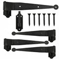12 Pack Black Iron Offset Shutter Strap Hinges