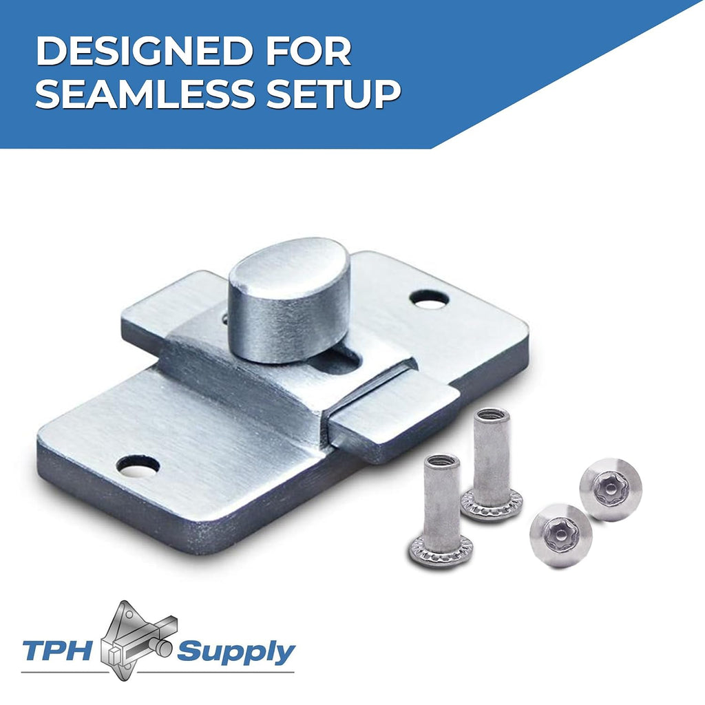 Chrome Surface Mount Bathroom Stall Slide Latch