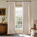 Wide Linen Blackout Sliding Door Curtain 1 Panel