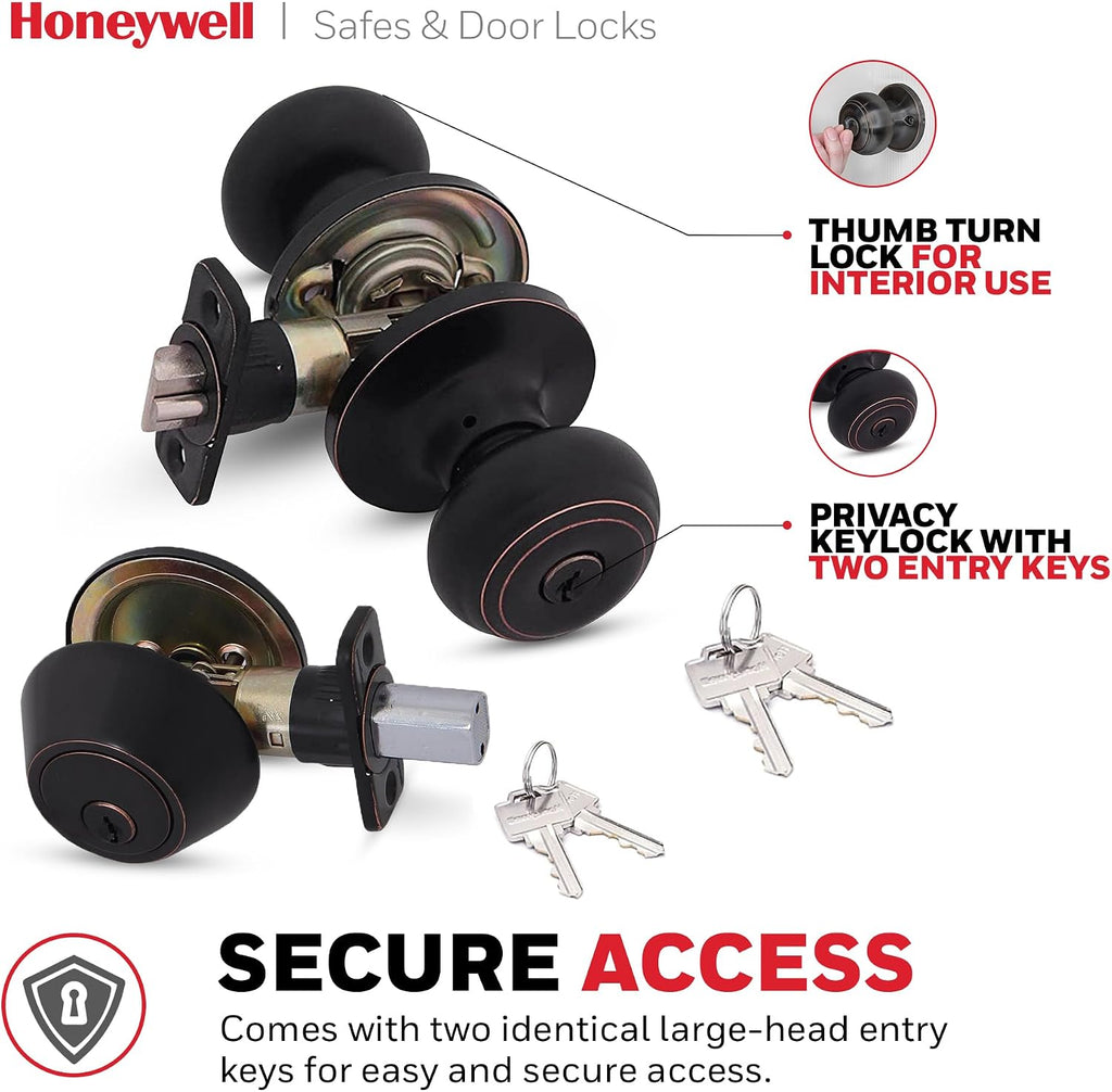 Oil Rubbed Bronze Combo Entry Door Knob