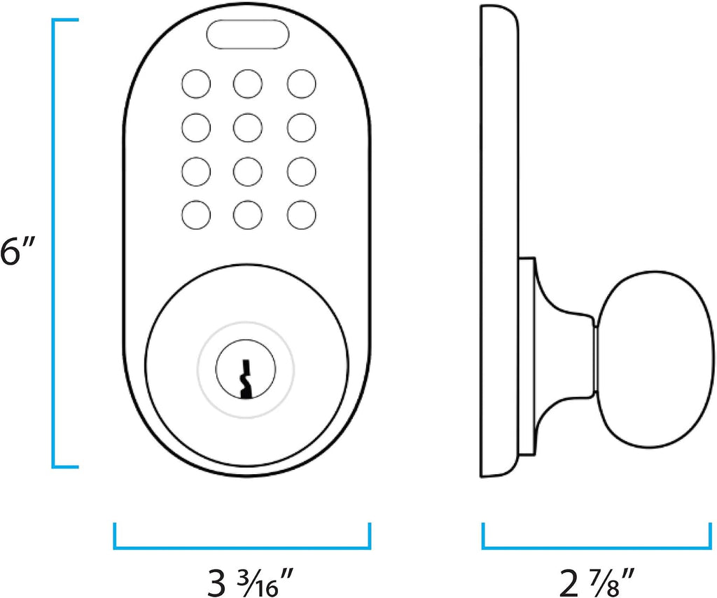 Satin Nickel Touchpad Keyless Entry Door Lock