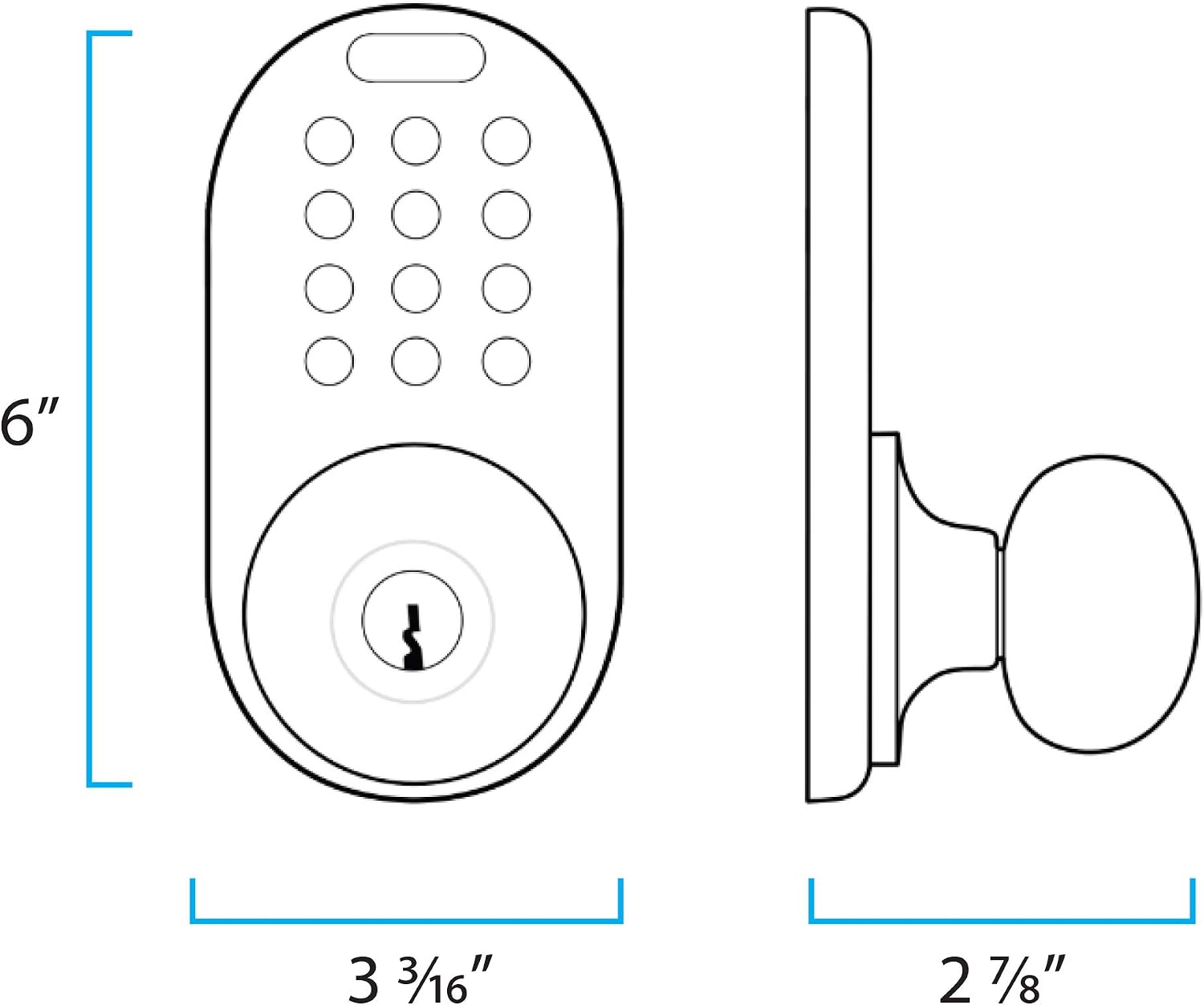 Satin Nickel Touchpad Keyless Entry Door Lock
