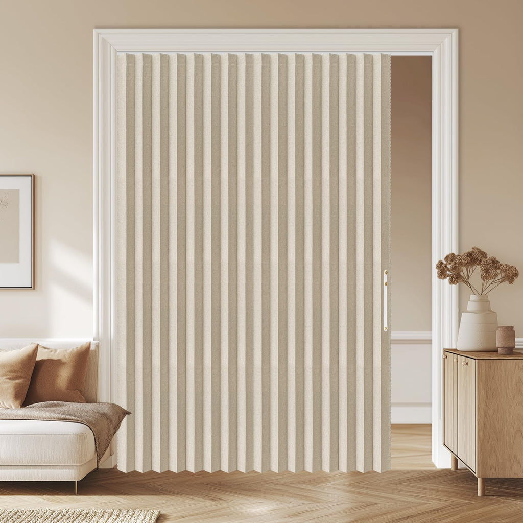 Black Magnetic Blackout Sliding Door Curtain 43x79 Inch