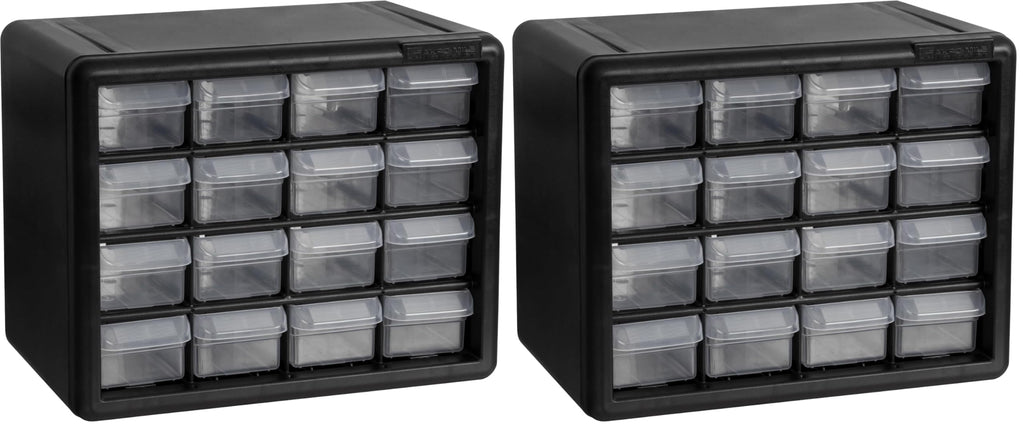 Black 26-Drawer Multipurpose Plastic Storage Cabinet