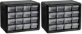 Black 26-Drawer Multipurpose Plastic Storage Cabinet