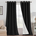 Natural Linen Grommet Blackout Curtain 100x84 Inch