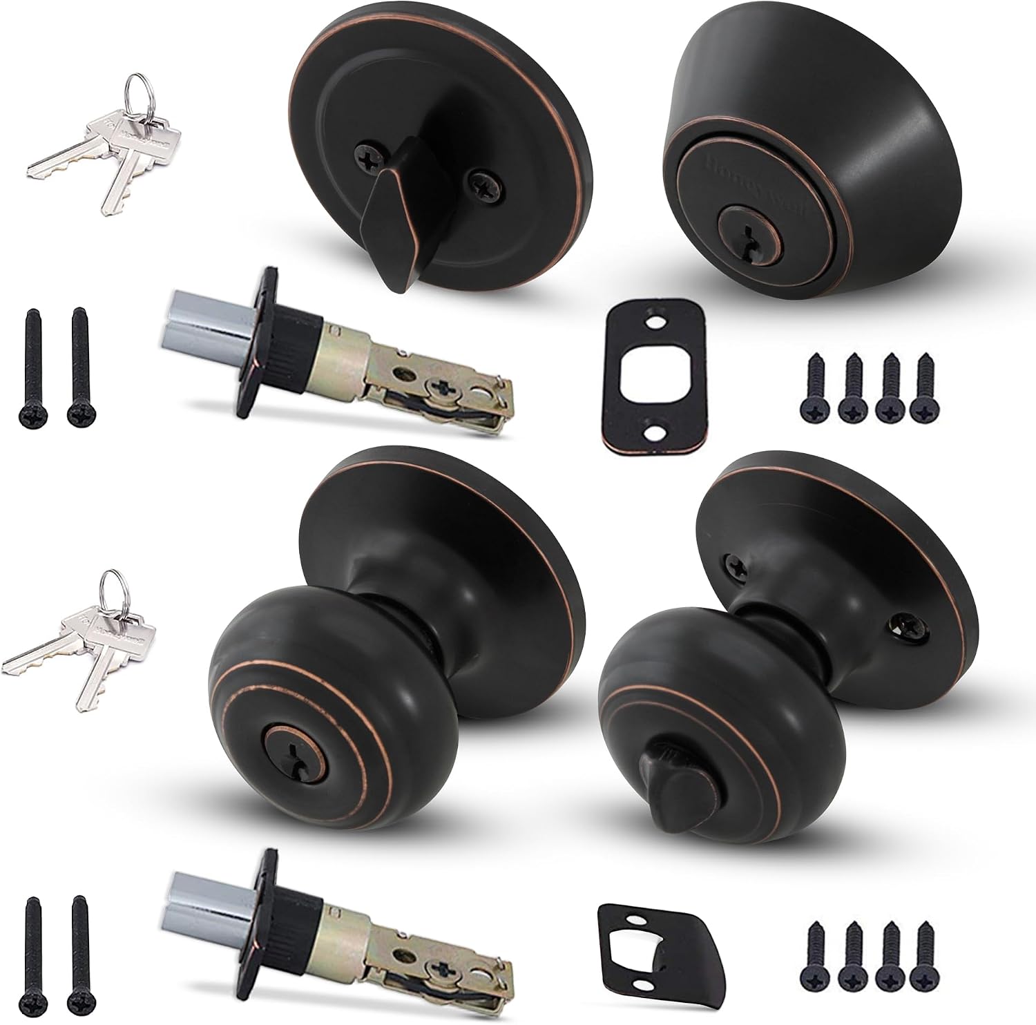 Oil Rubbed Bronze Combo Entry Door Knob