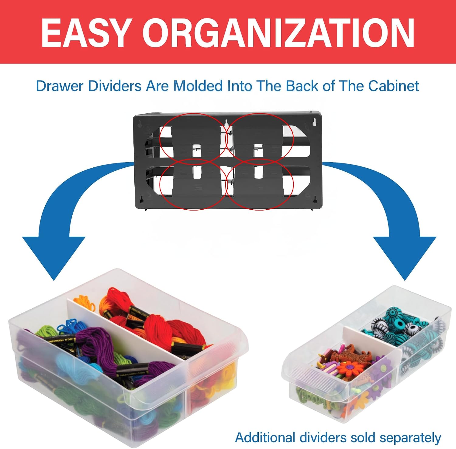Black 26-Drawer Multipurpose Plastic Storage Cabinet