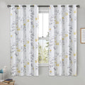 Floral Grommet Blackout Curtains 84 Inch 2 Panels