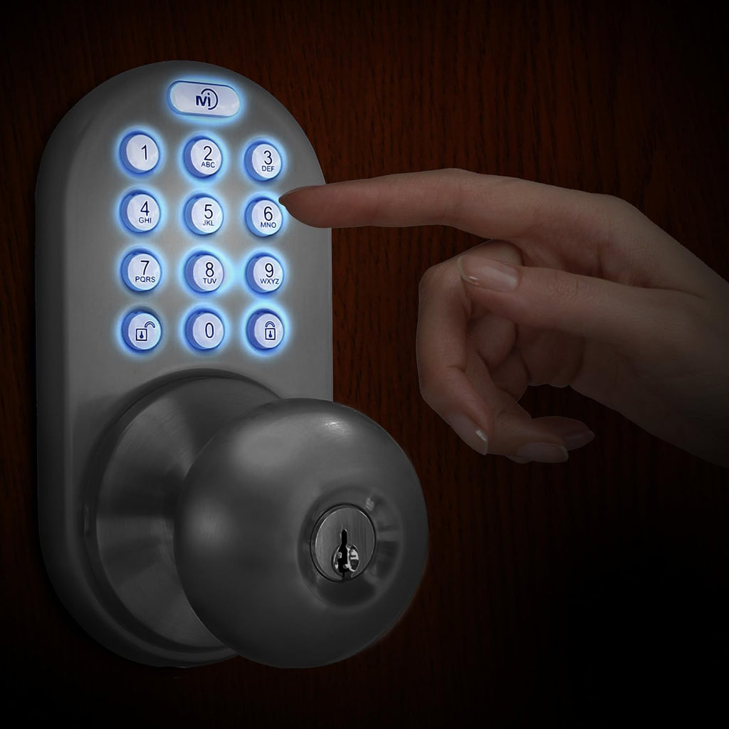 Satin Nickel Touchpad Keyless Entry Door Lock