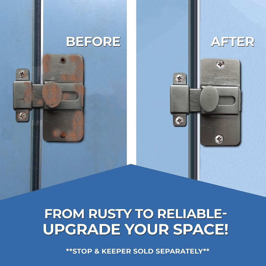 Chrome Surface Mount Bathroom Stall Slide Latch