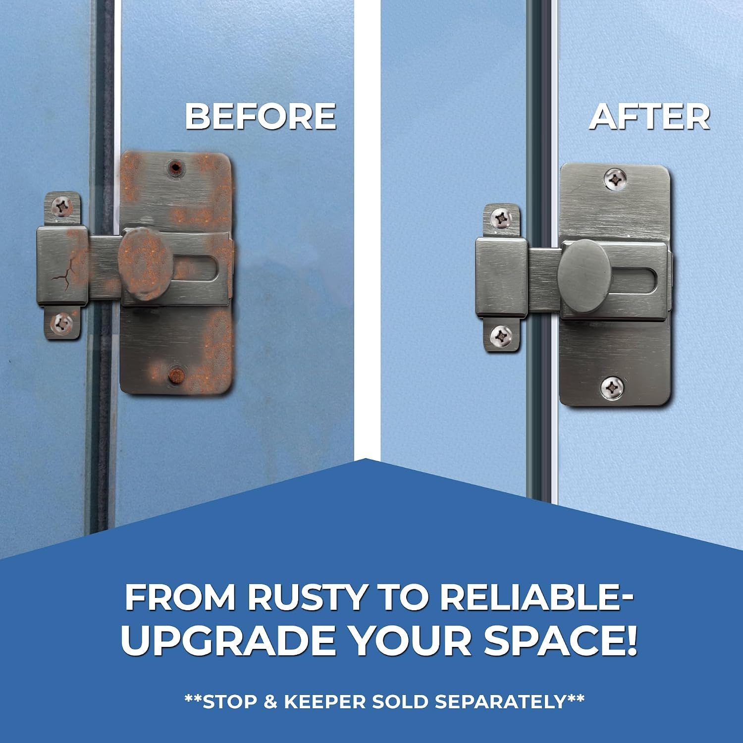 Chrome Surface Mount Bathroom Stall Slide Latch