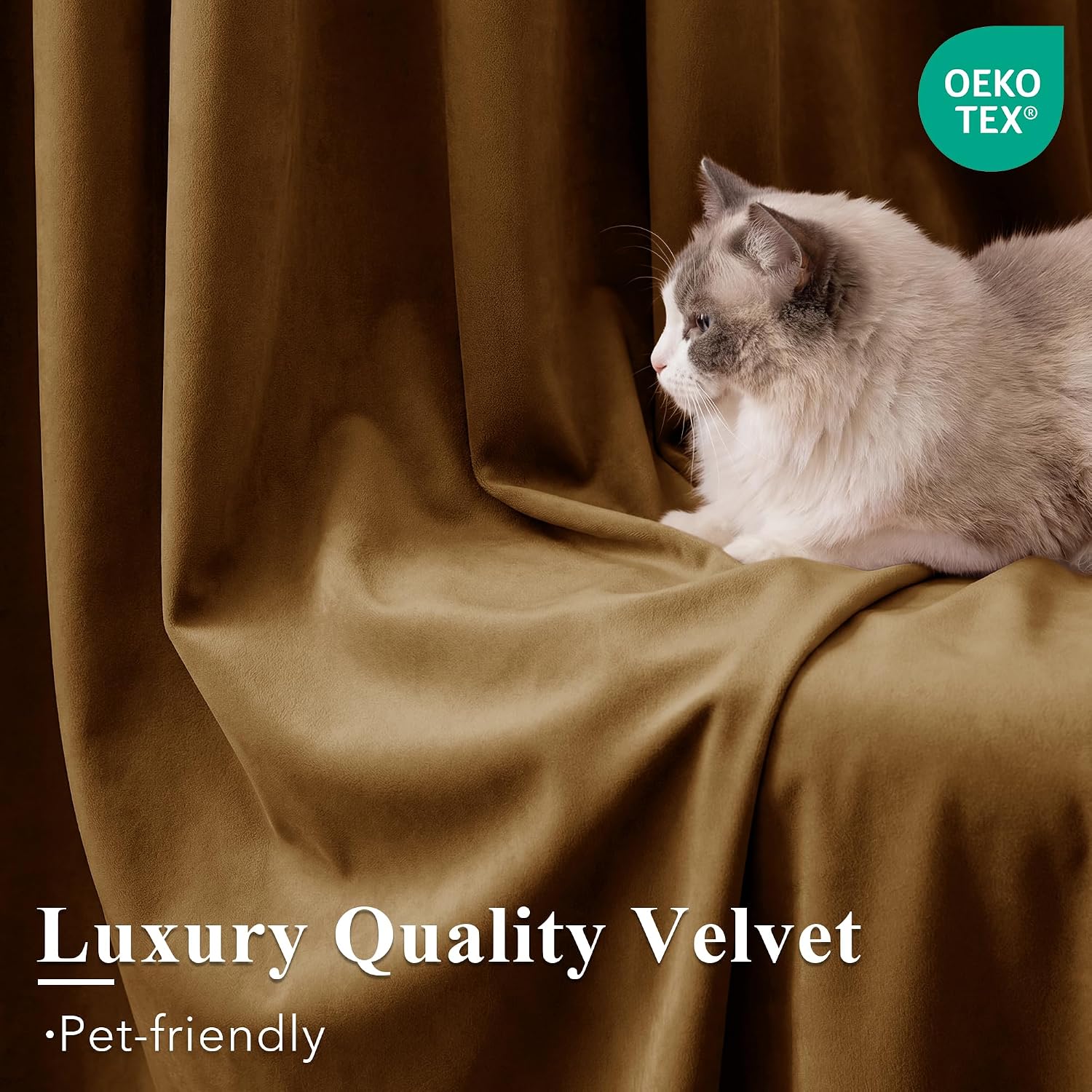 Luxury Velvet Blackout Curtains 2 Panels 84 Inch