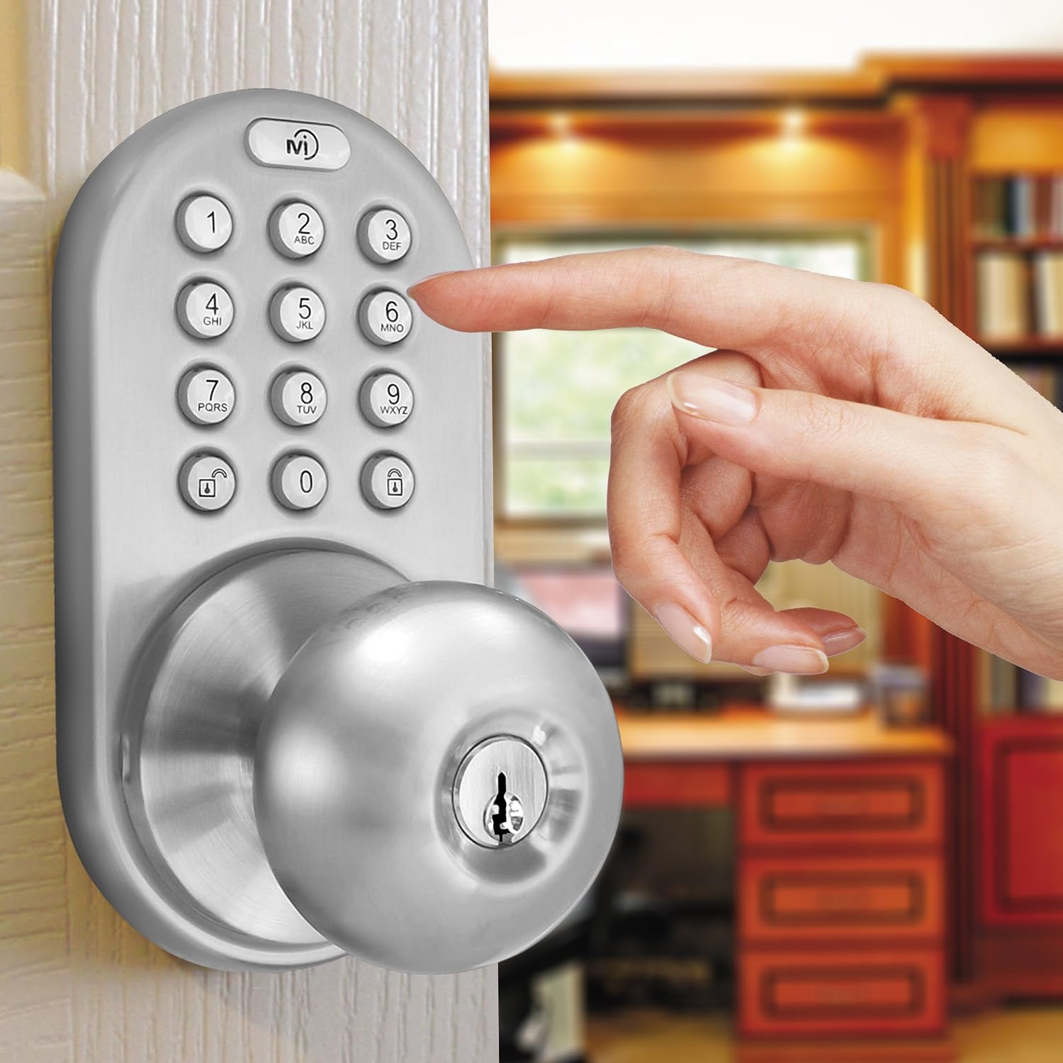 Satin Nickel Touchpad Keyless Entry Door Lock
